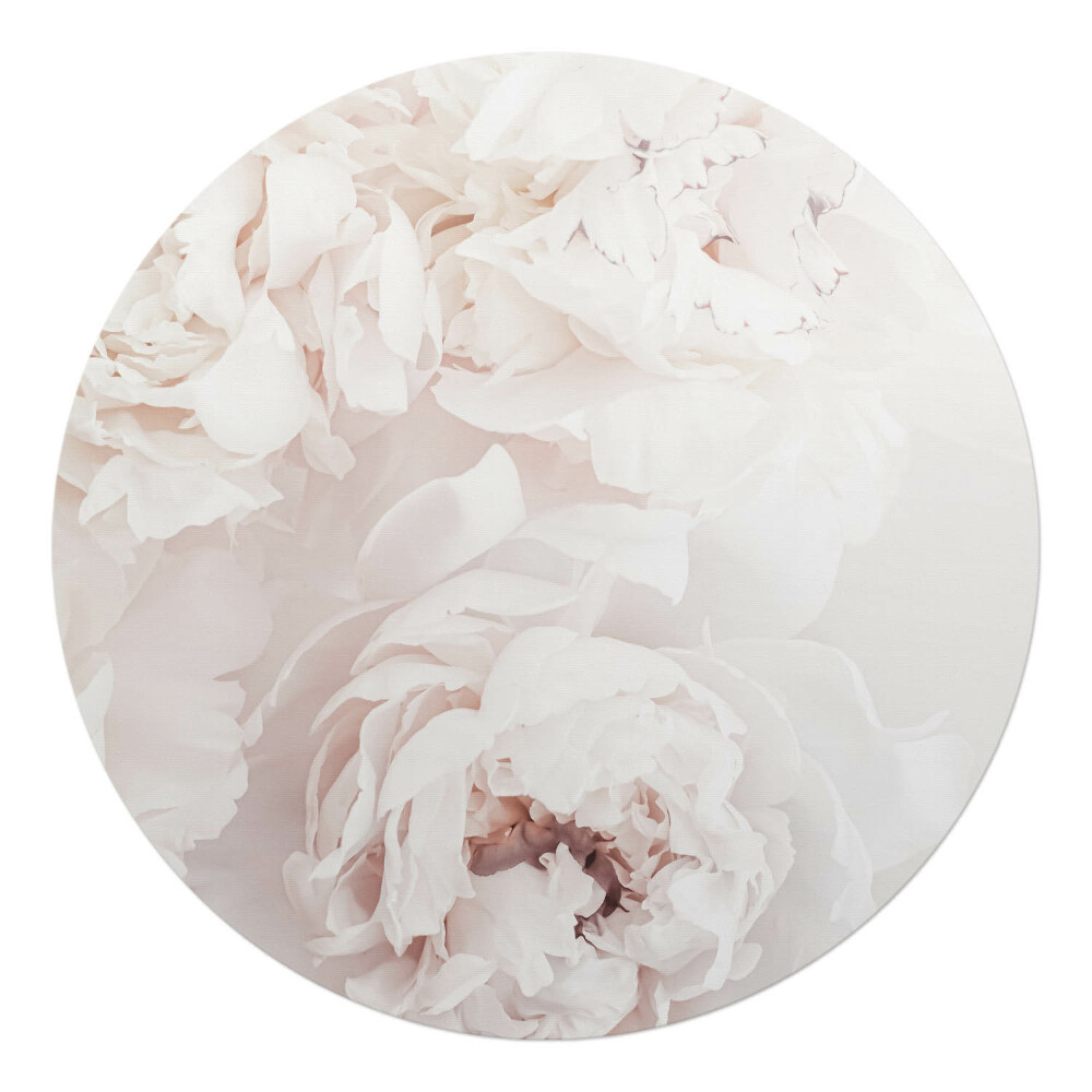Podložka pod křeslo kulatá Křehké pivoňky