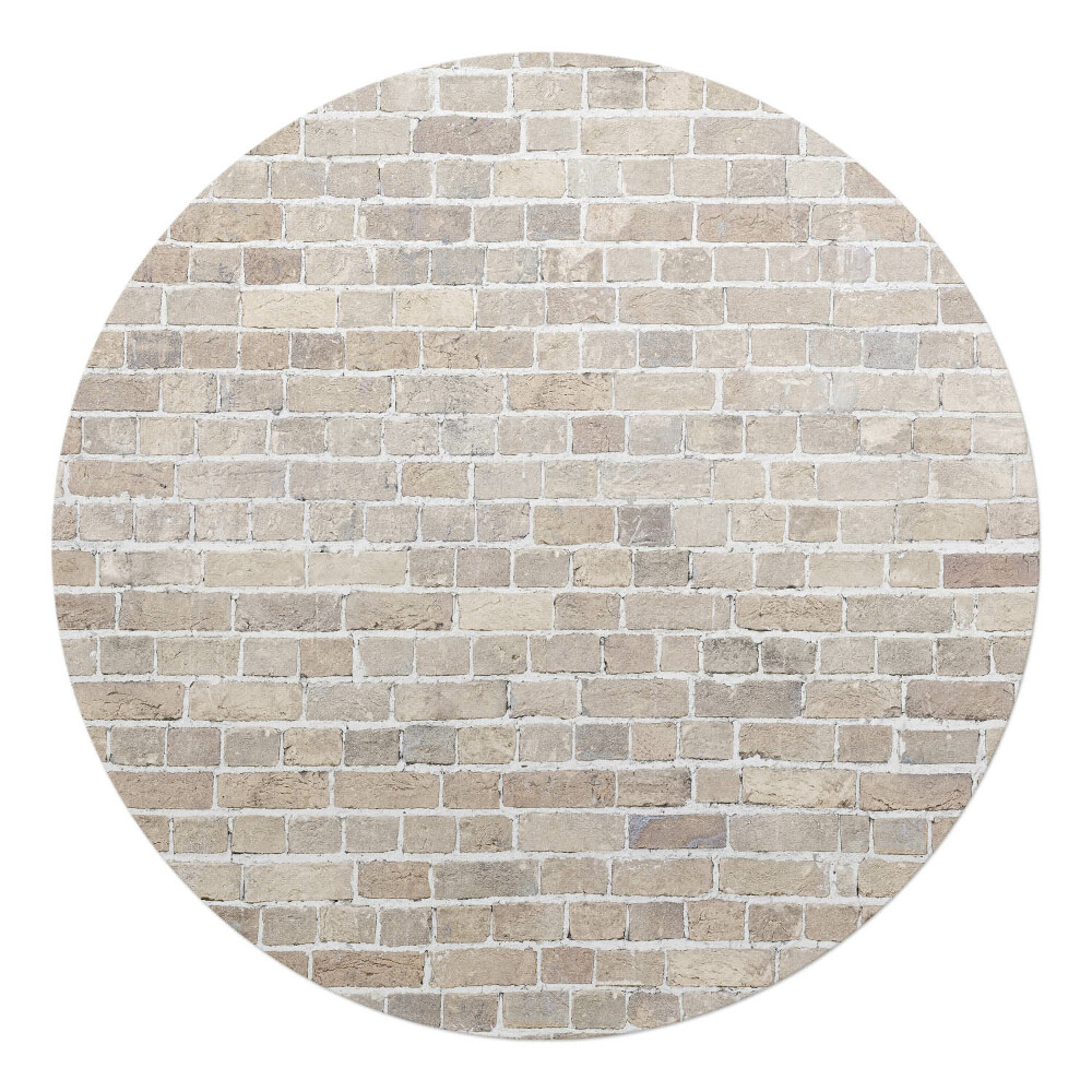 Podložka pod křeslo kulatá Retro cihlová zeď