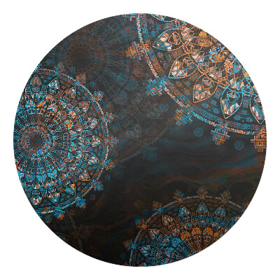 Ochranná podložka na podlahu kulatá Geometrické mandaly