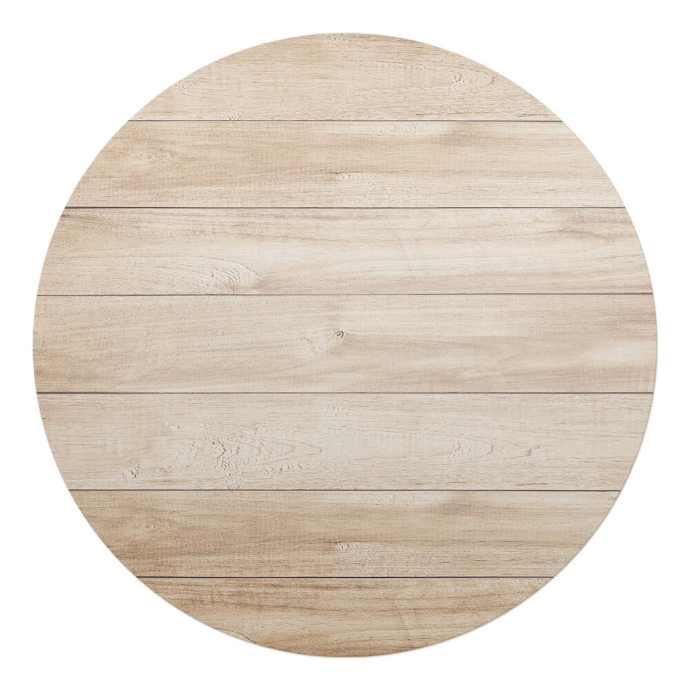 Ochranná podložka na podlahu kulatá Dřevěná textura