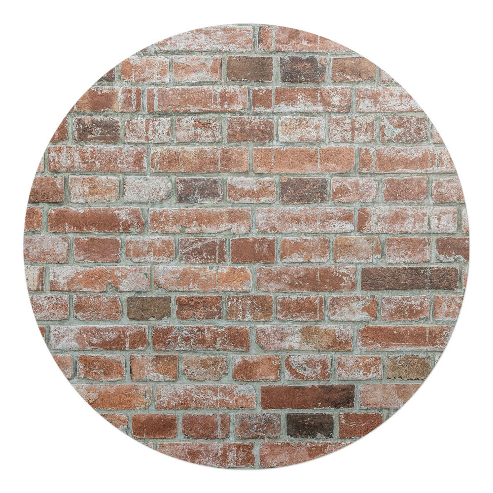 Ochranná podložka na podlahu kulatá Retro cihlová zeď
