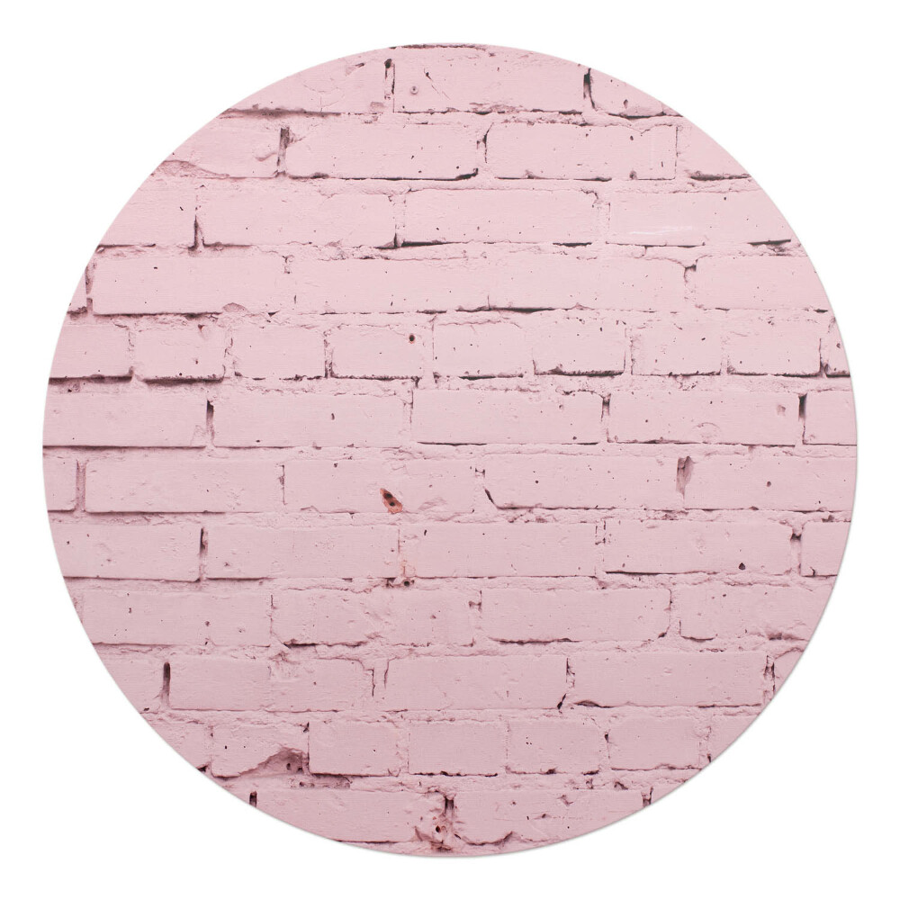 Ochranná podložka na podlahu kulatá Pastelové cihlové zdi
