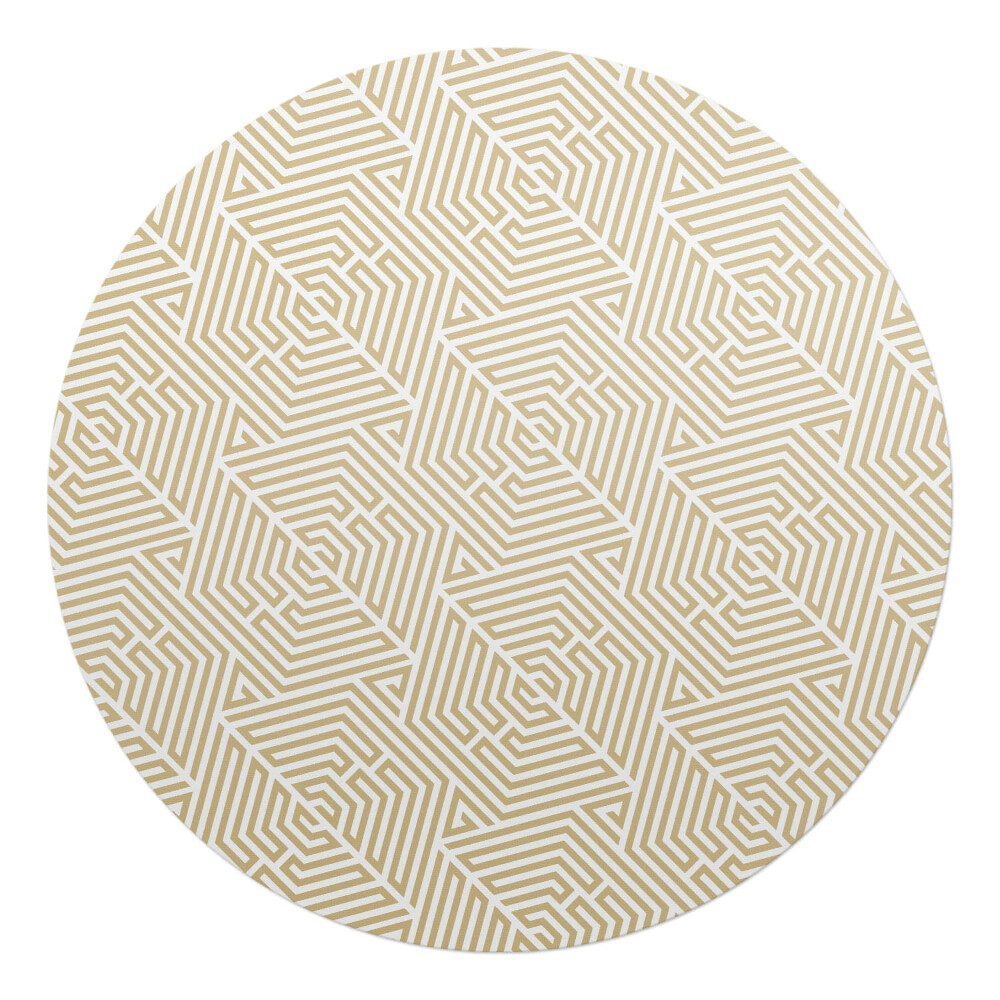 Ochranná podložka pod židli kulatá Geometrické bludiště