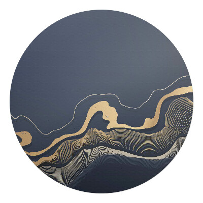 Ochranná podložka na podlahu kulatá Vlny abstrakce