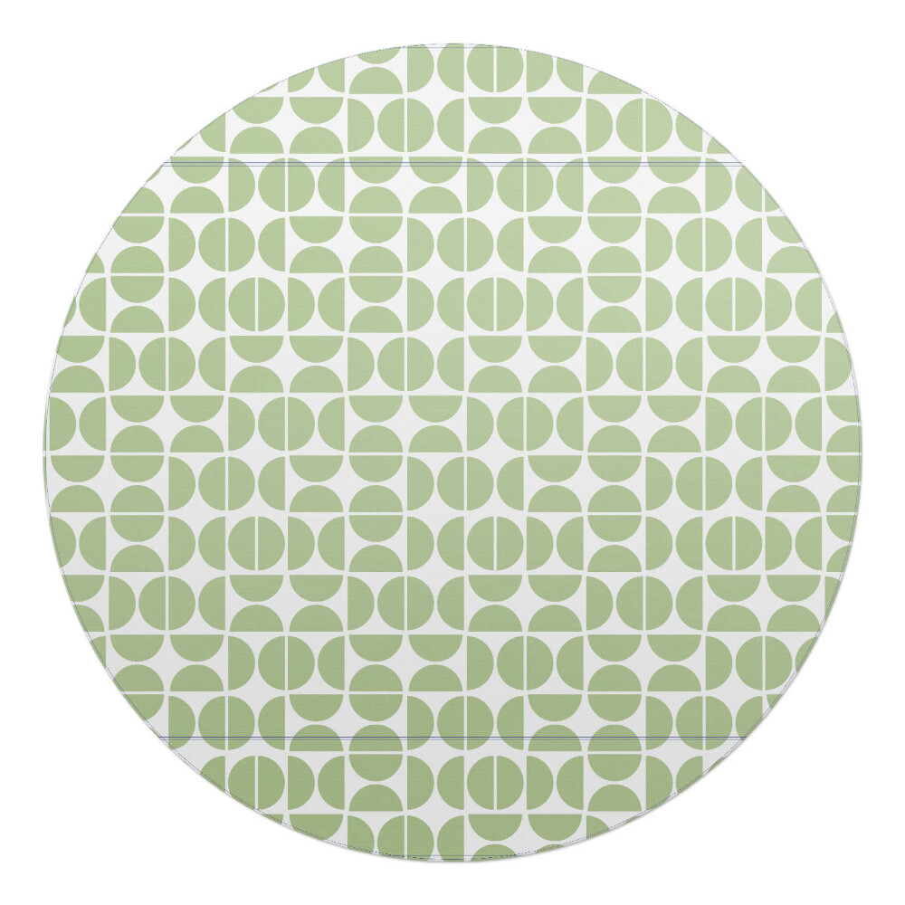 Podložka pod křeslo kulatá Geometrický retro vzor