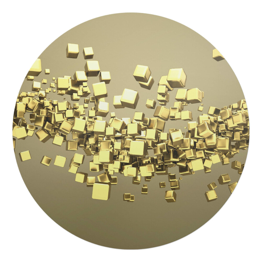 Podložka pod židli kulatá Létající kostky