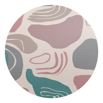 Podložka pod křeslo kulatá Abstraktní tvary