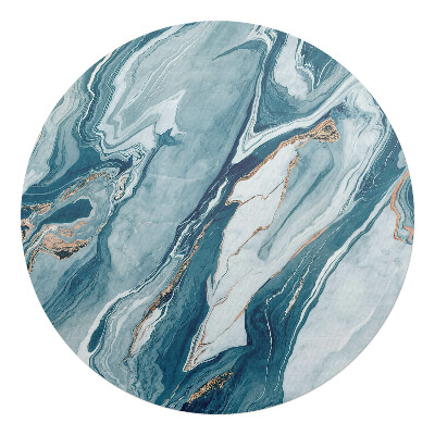 Ochranná podložka pod židli kulatá Mramorové vlny