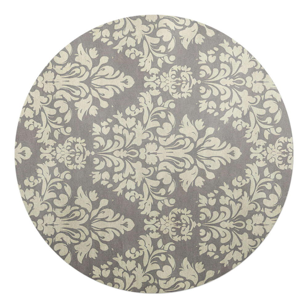 Ochranná podložka na podlahu kulatá Klasický rostlinný vzor