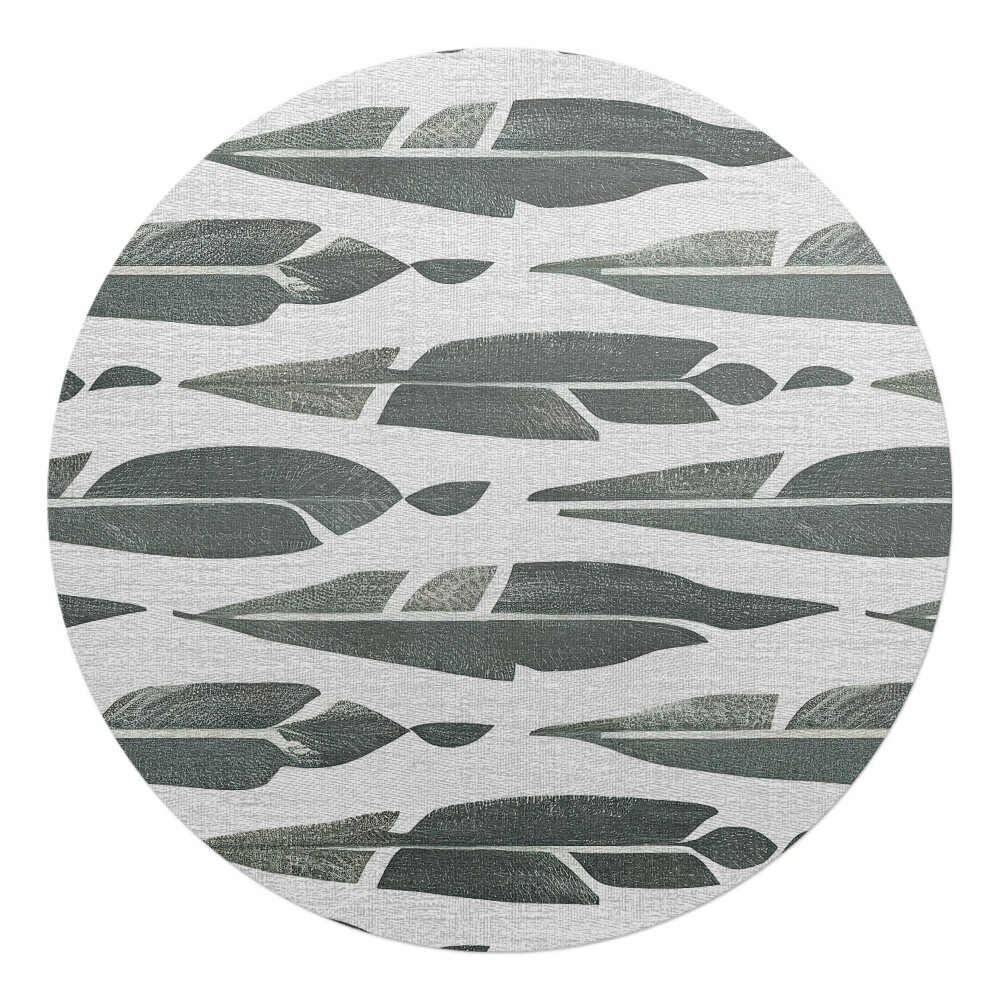 Ochranná podložka pod židli kulatá Abstraktní listy