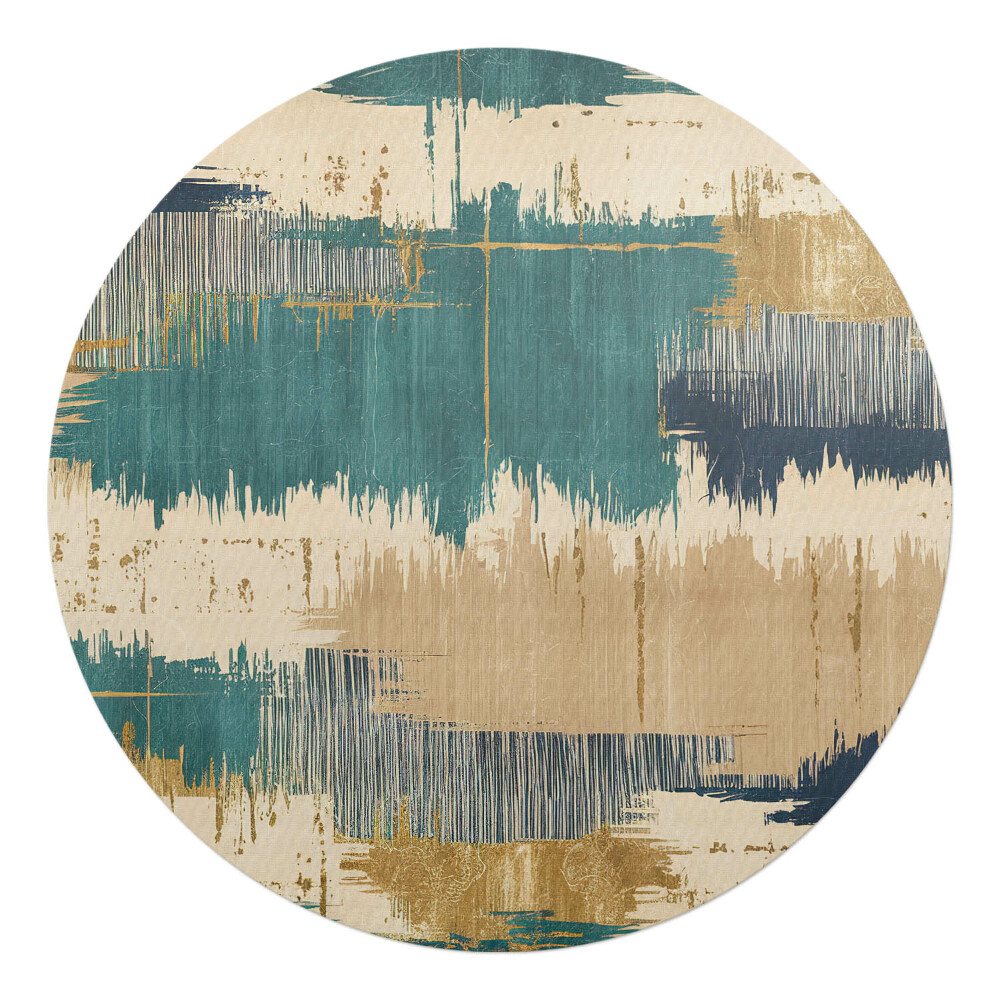 Podložka pod křeslo kulatá Abstraktní tahy