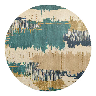 Podložka pod křeslo kulatá Abstraktní tahy