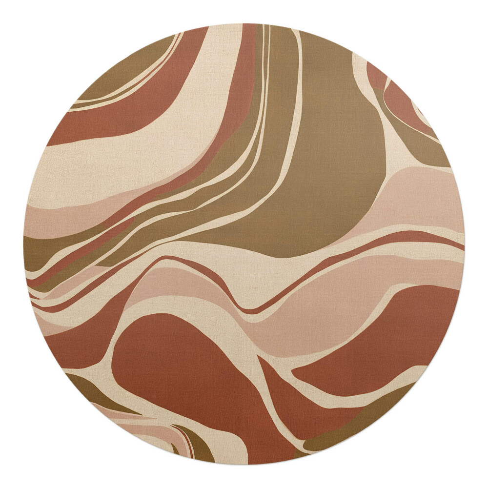 Podložka pod židli kulatá Abstraktní vlny