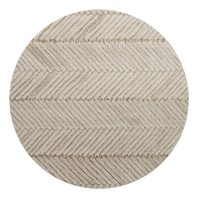 Ochranná podložka na podlahu kulatá Tkaný vzor rybí kosti