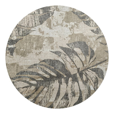 Ochranná podložka na podlahu kulatá Listy na abstraktním pozadí