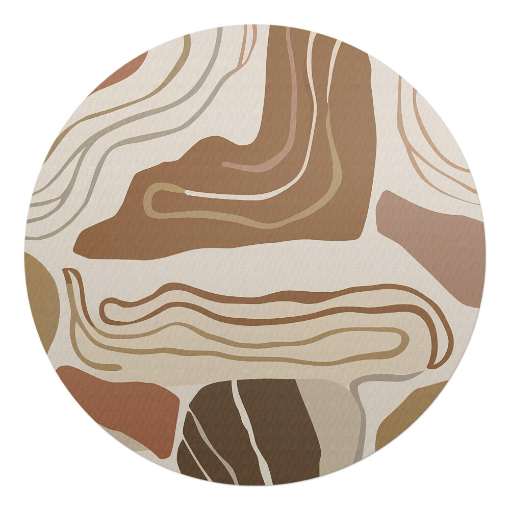 Podložka pod křeslo kulatá Abstraktní linie