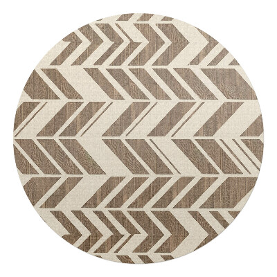 Ochranná podložka na podlahu kulatá Geometrický retro vzor