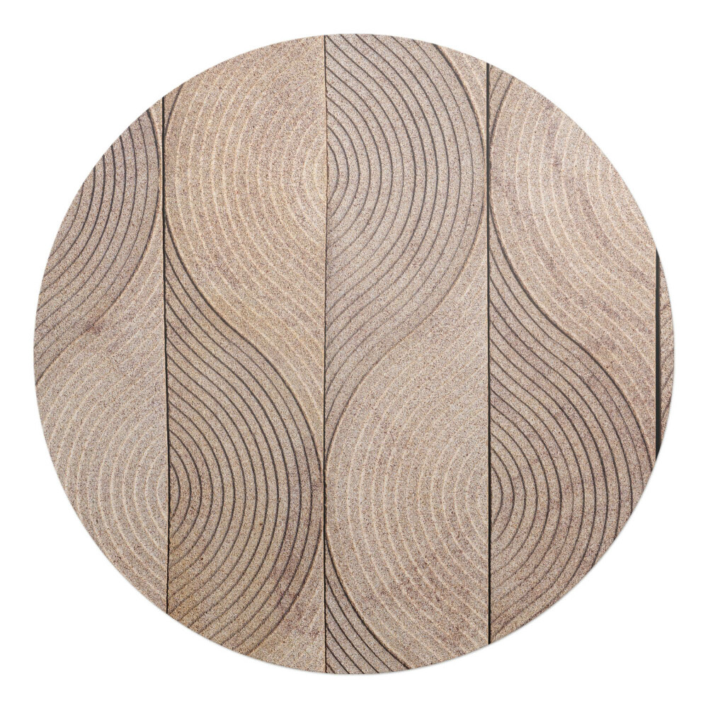 Podložka pod křeslo kulatá Dřevěné vlny