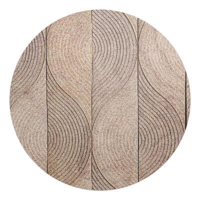 Podložka pod křeslo kulatá Dřevěné vlny
