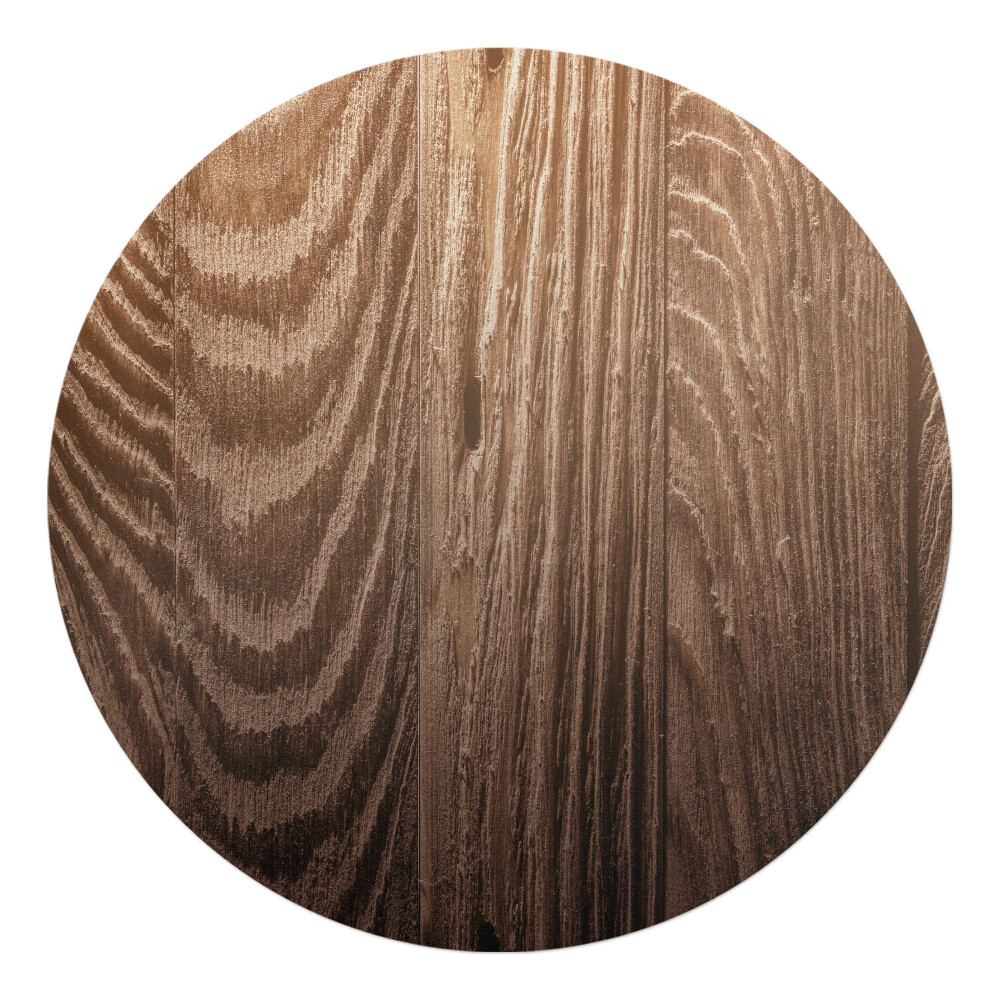 Ochranná podložka pod židli kulatá Dřevěné zrno