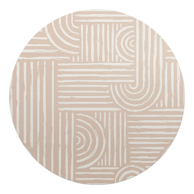 Ochranná podložka pod židli kulatá Geometrické linie