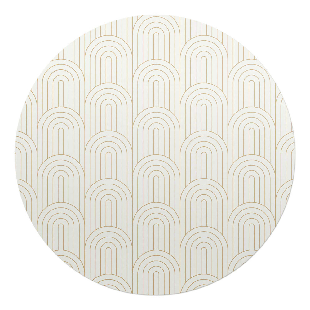 Podložka pod křeslo kulatá Klenutý retro vzor