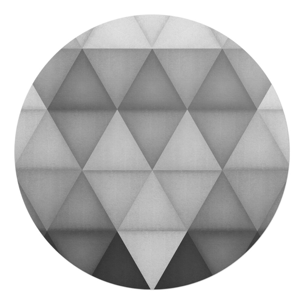 Podložka pod židli kulatá Geometrické trojúhelníky