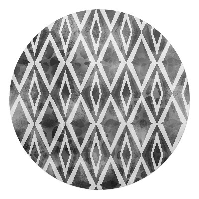 Ochranná podložka pod židli kulatá Geometrický retro vzor