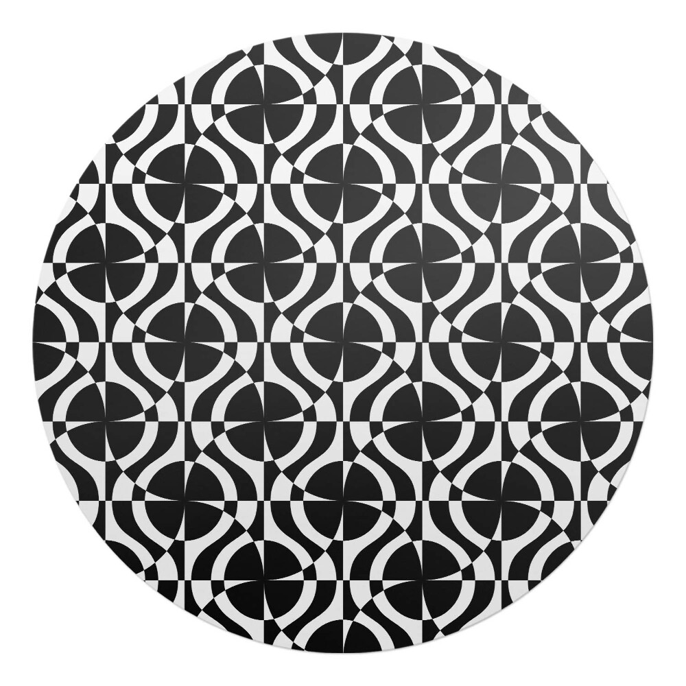 Ochranná podložka na podlahu kulatá Geometrický vzor