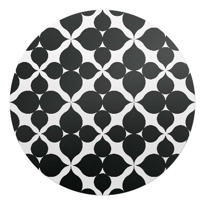 Podložka pod židli kulatá Geometrický květinový vzor