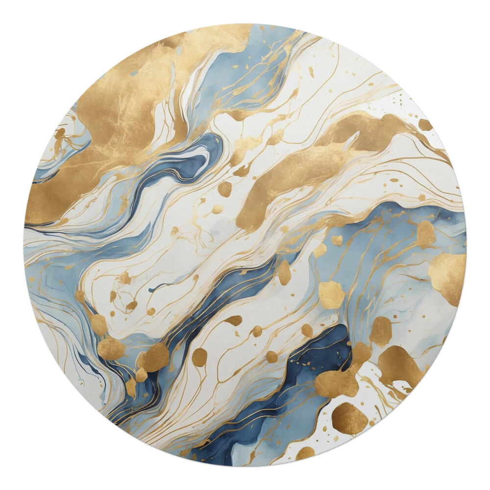 Podložka pod křeslo kulatá Abstraktní vlny