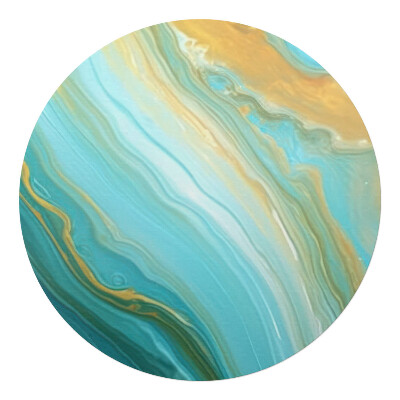 Podložka pod křeslo kulatá Abstraktní vlny