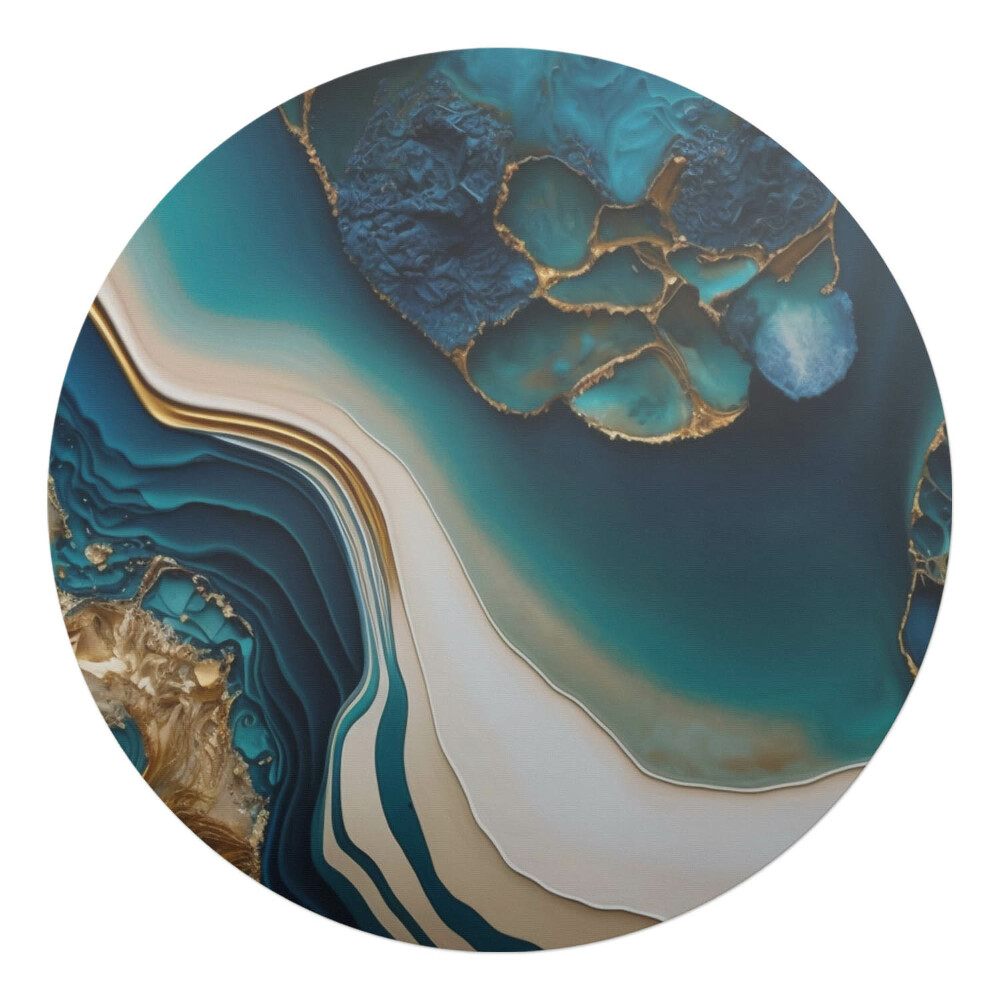 Podložka pod židli kulatá Abstraktní vlna