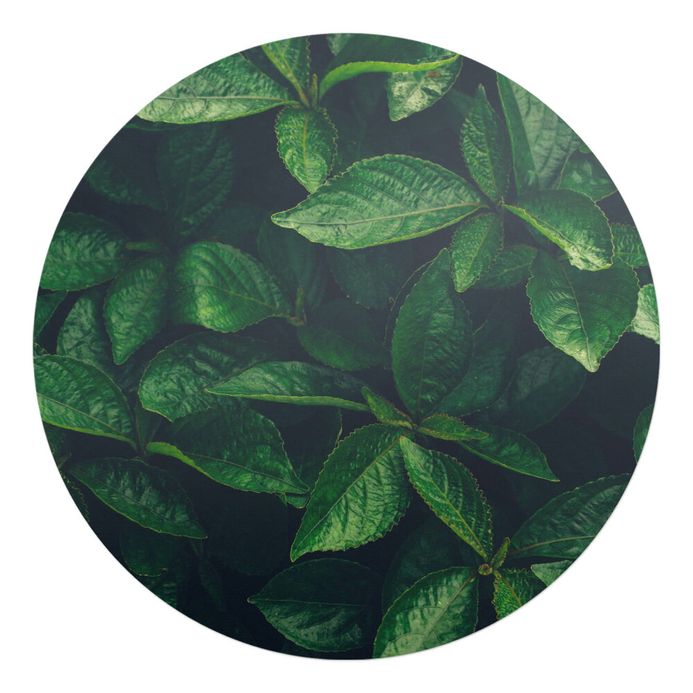 Podložka pod křeslo kulatá Listy v houští