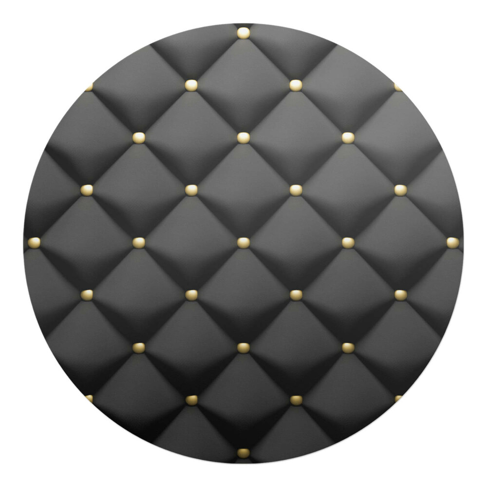 Podložka pod křeslo kulatá Prošívaný vzor s knoflíky