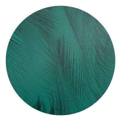 Ochranná podložka na podlahu kulatá Peří v odstínech