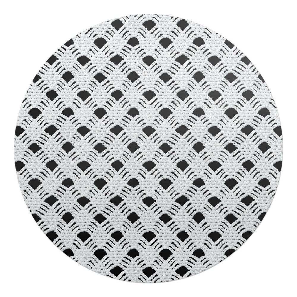 Podložka pod křeslo kulatá Prolamovaný síťovaný vzor