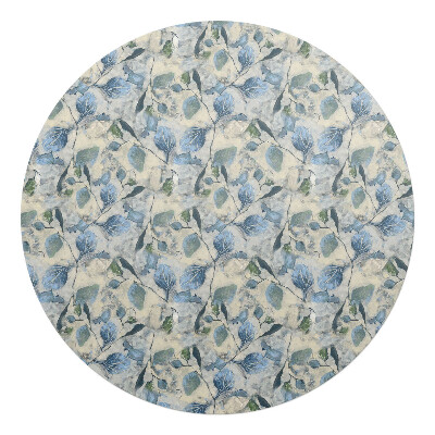 Podložka pod židli kulatá Akvarelové listy