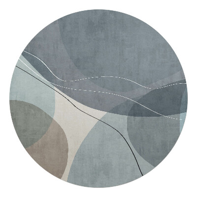 Podložka pod židli kulatá Abstraktní vlny