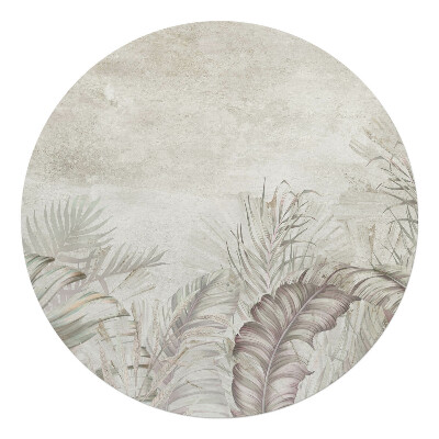 Ochranná podložka na podlahu kulatá Pastelové listy