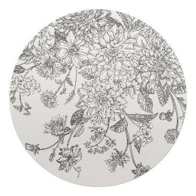 Podložka pod křeslo kulatá Vintage květinový vzor
