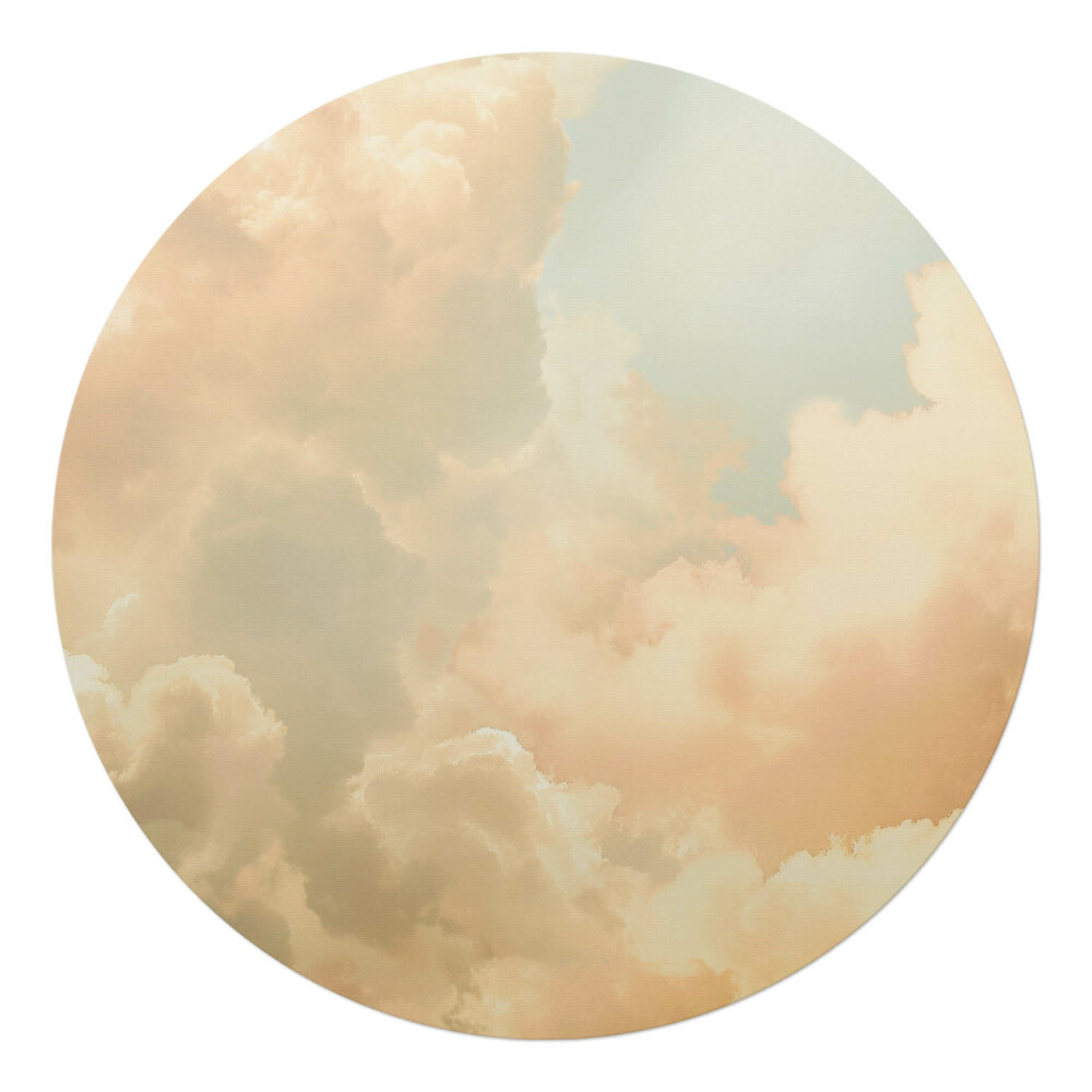 Podložka pod křeslo kulatá Pastelové mraky