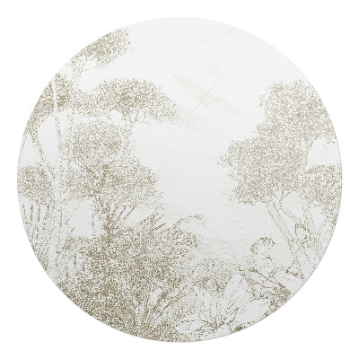 Ochranná podložka pod židli kulatá Křehké tropické stromy