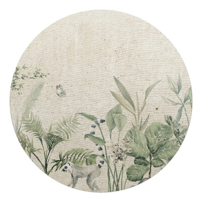 Podložka pod křeslo kulatá Exotická džungle