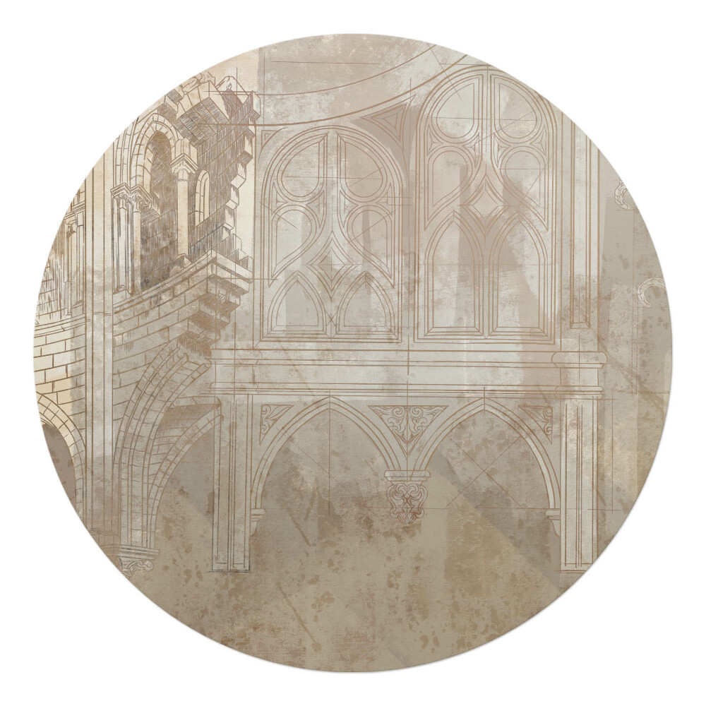 Ochranná podložka na podlahu kulatá Gotická architektura