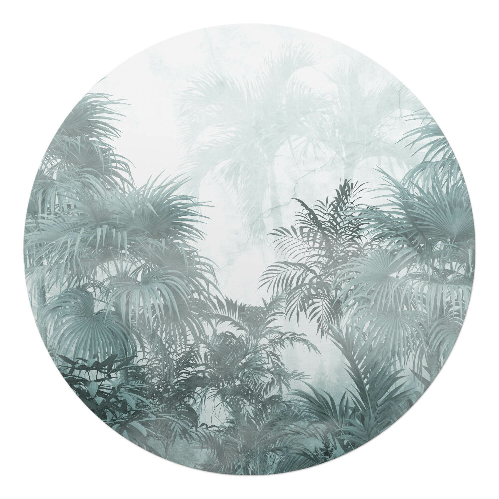 Ochranná podložka pod židli kulatá Tropická mlha