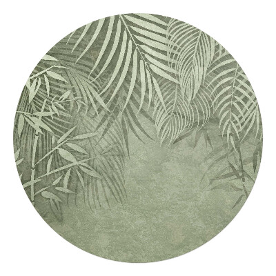 Podložka pod křeslo kulatá Tropické listy