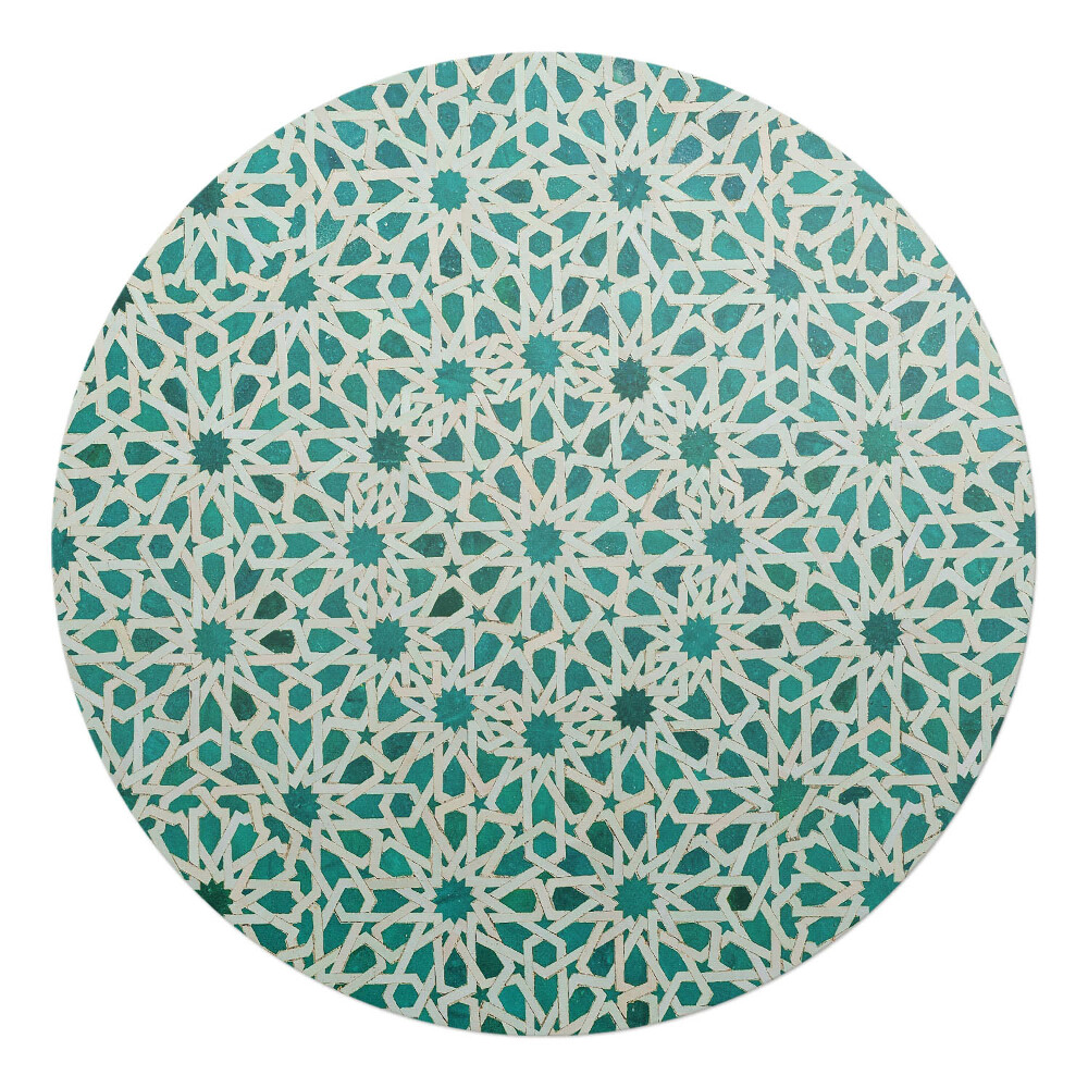 Ochranná podložka pod židli kulatá Geometrický arabeskní vzor