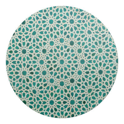 Ochranná podložka pod židli kulatá Geometrický arabeskní vzor