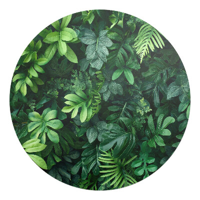 Podložka pod křeslo kulatá Tropické listy